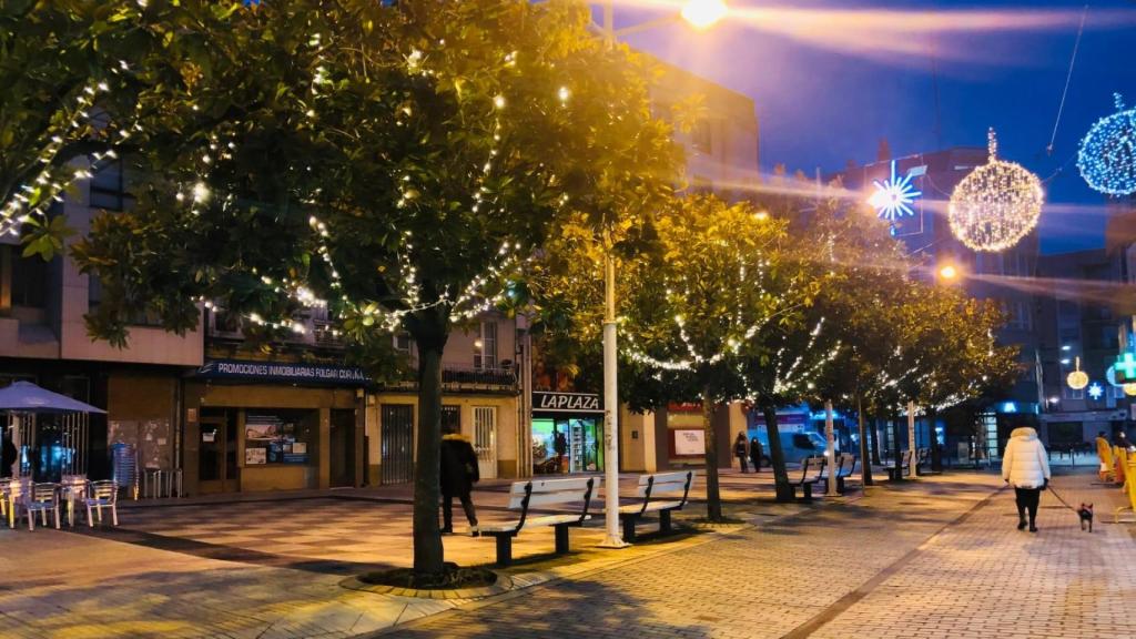 Iluminación navideña en Sada (A Coruña).