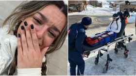 Marta Díaz sufre un accidente de esquí y se hace daño en una rodilla