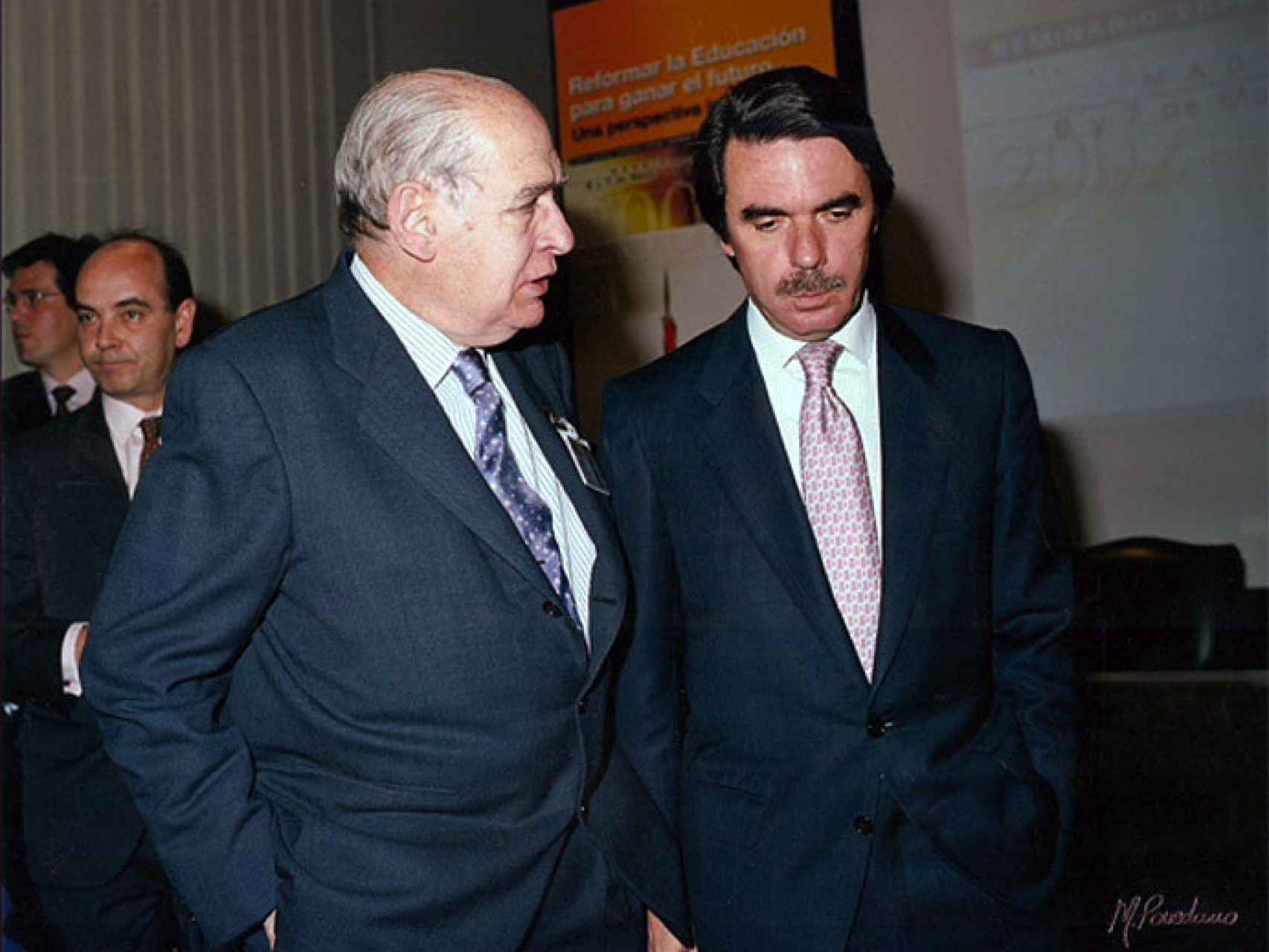 Fontán, con Aznar en los noventa.