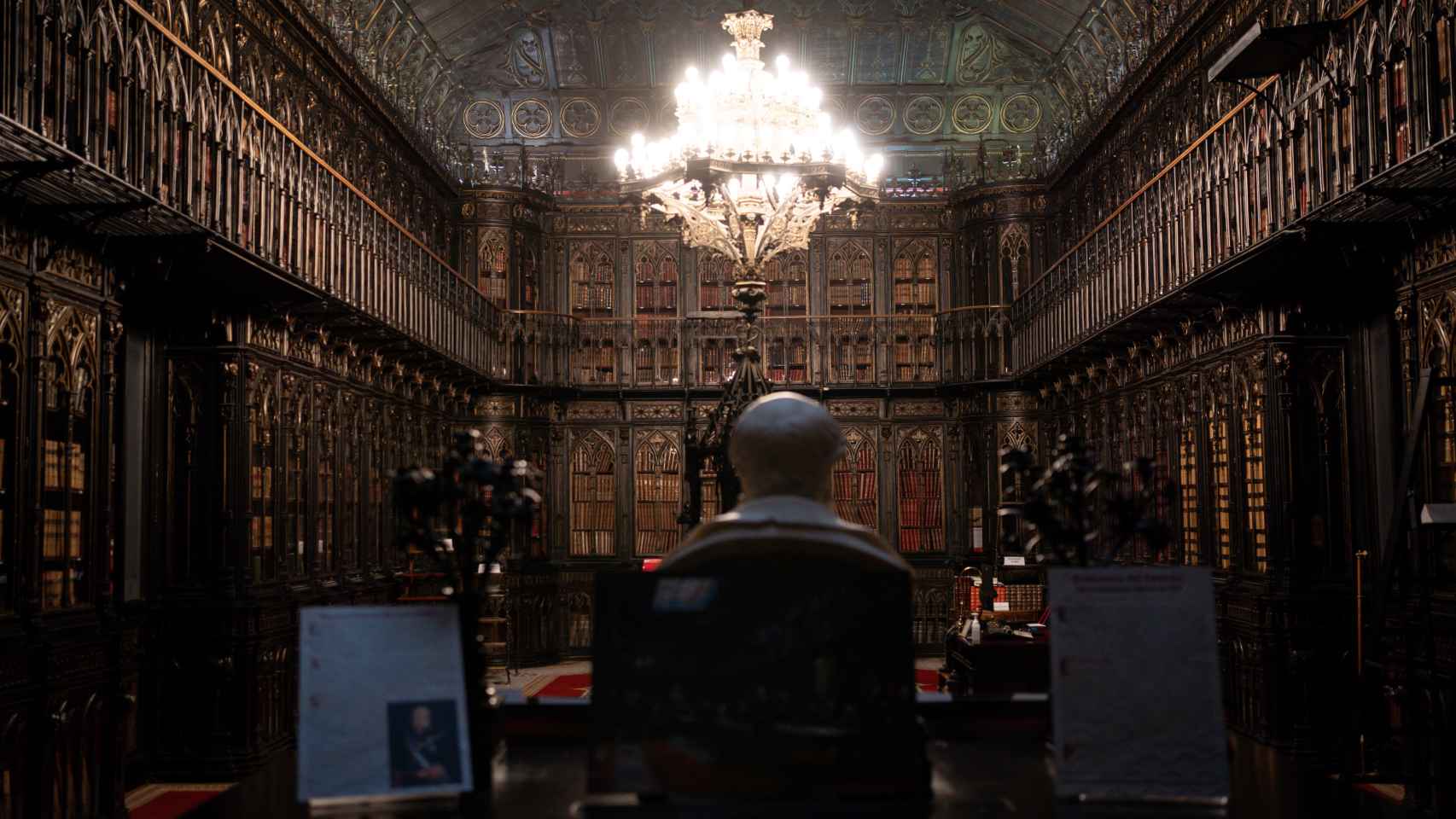 La biblioteca del Senado, que tanto cuidó Fontán durante su presidencia.