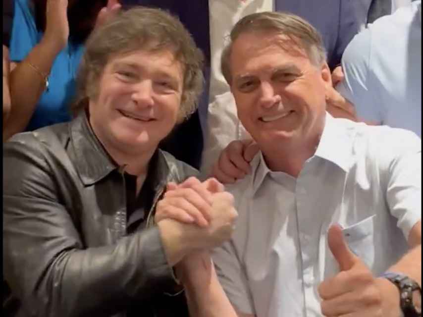 Javier Milei con Jair Bolsonaro este viernes