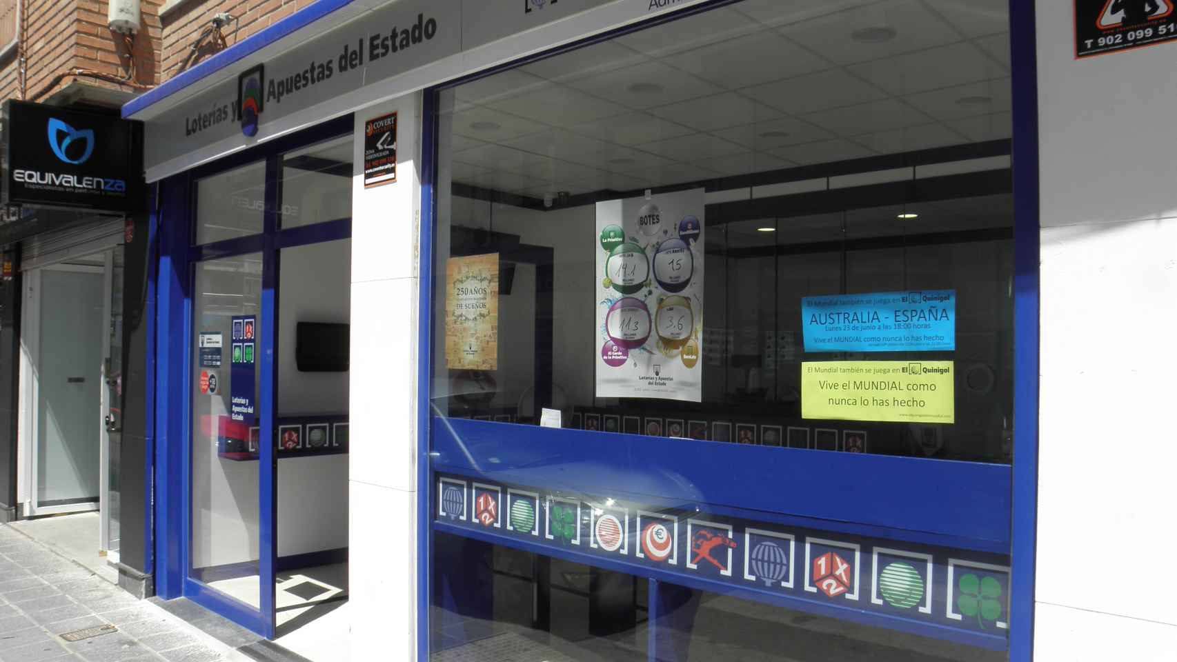 La administración de loterías de la calle Padre Félix Flores, en Guadalajara.