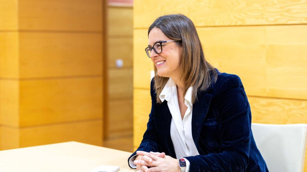 Esther Padilla durante la entrevista.