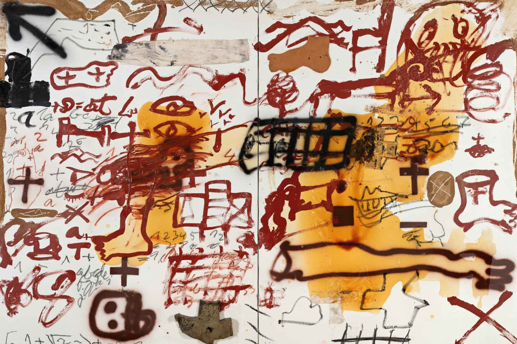 Antoni Tàpies: 'Jeroglíficos', 1985. © Colección Barbara Lambrecht-Schadeberg, Museum für Gegenwartkunst Siegen
