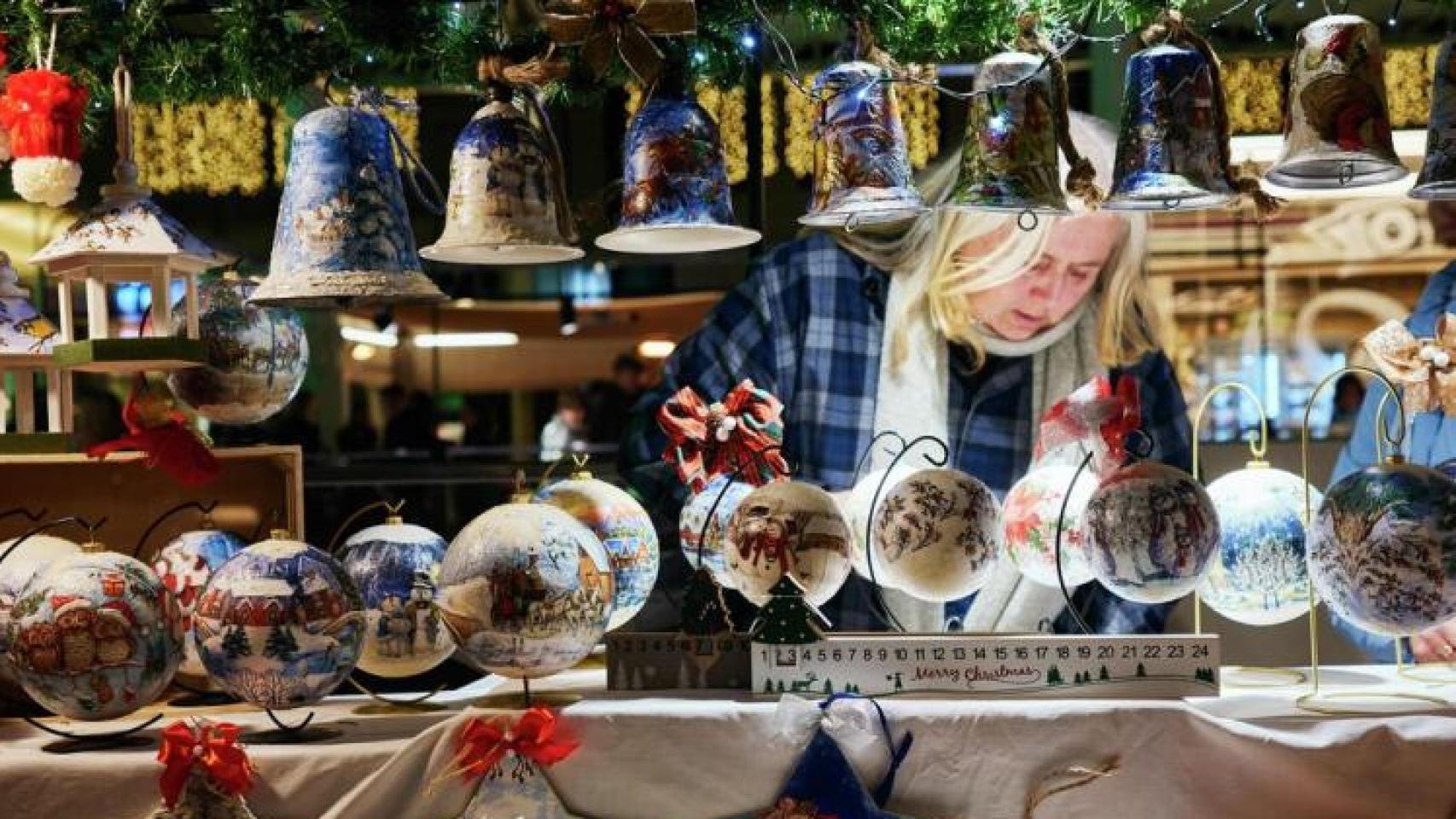 Mercadillo navideño en Valencia.