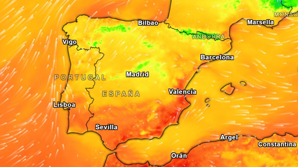 Mapa de temperaturas del lunes 11 de diciembre