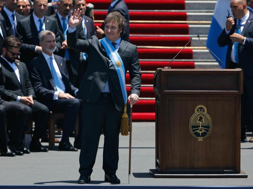 Javier Milei, tras pronunciar su discurso inaugural el pasado 10 de diciembre.