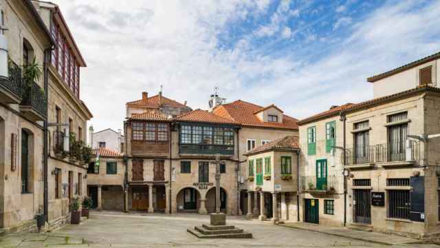 La plaza de la Lena, en Pontevedra.