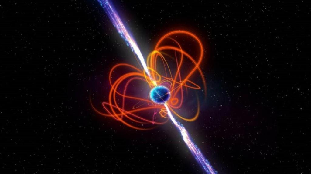 Impresión artística del magnetar de periodo ultralargo. ICRAR