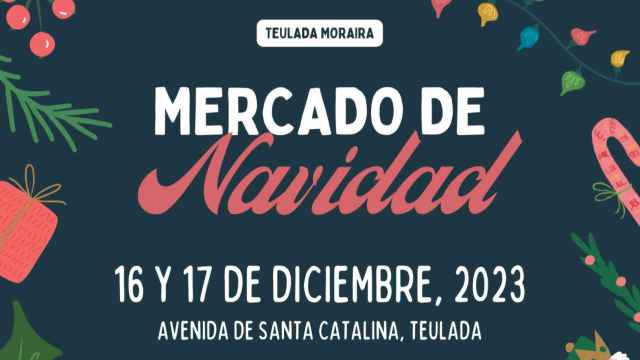 El cartel del Mercado de Navidad de Teulada Moraira.