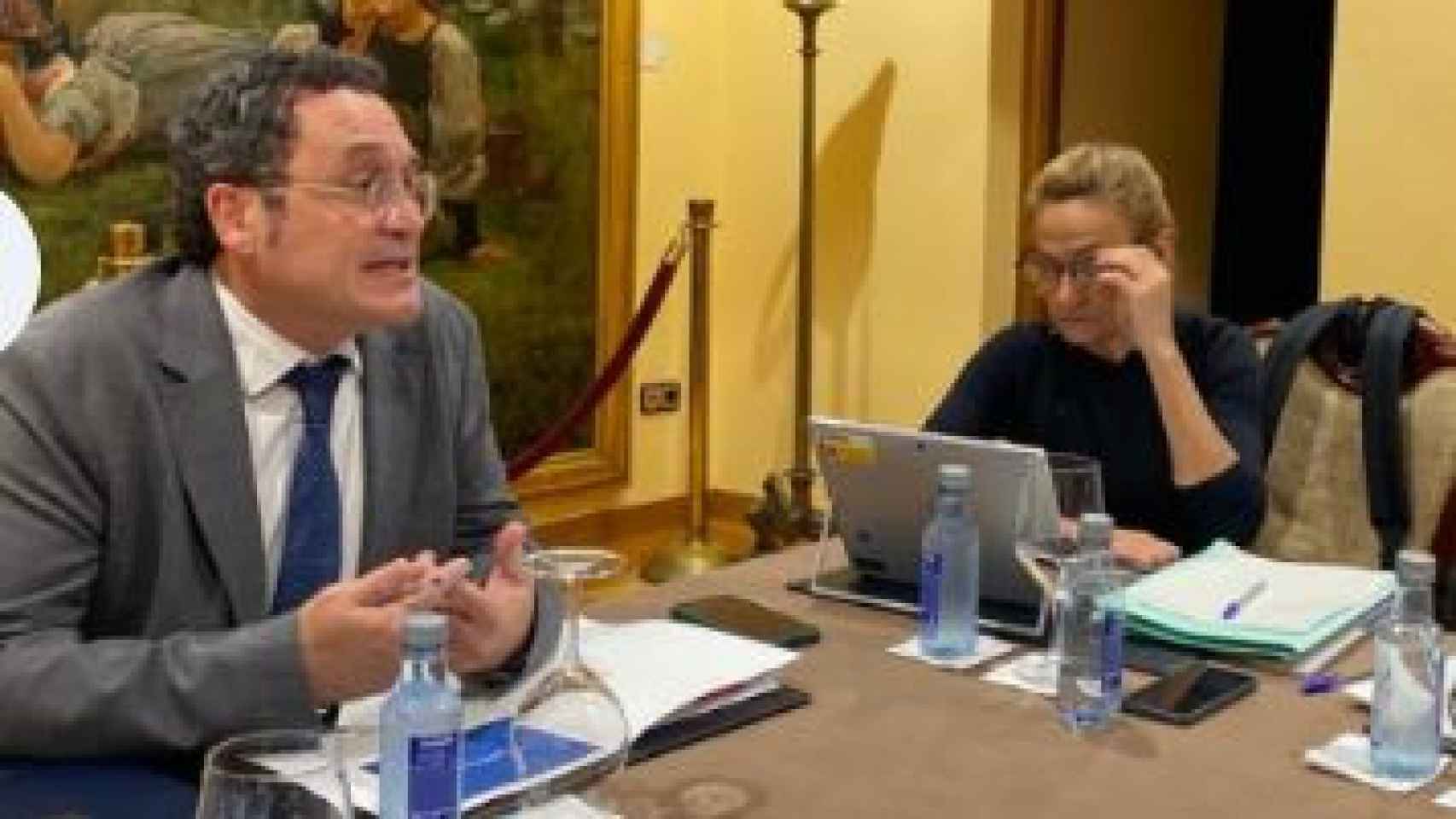 Álvaro García Ortiz, este lunes en la reunión con los fiscales superiores./