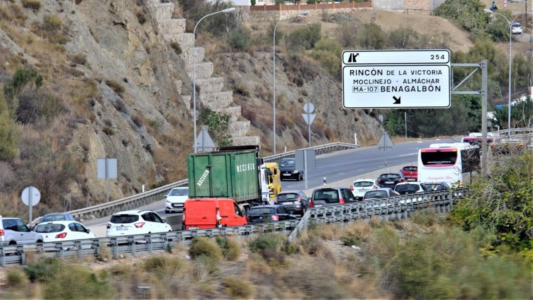 Imagen de la autovía de Rincón de la Victoria.