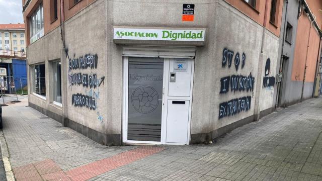 El local de Dignidad, esta mañana