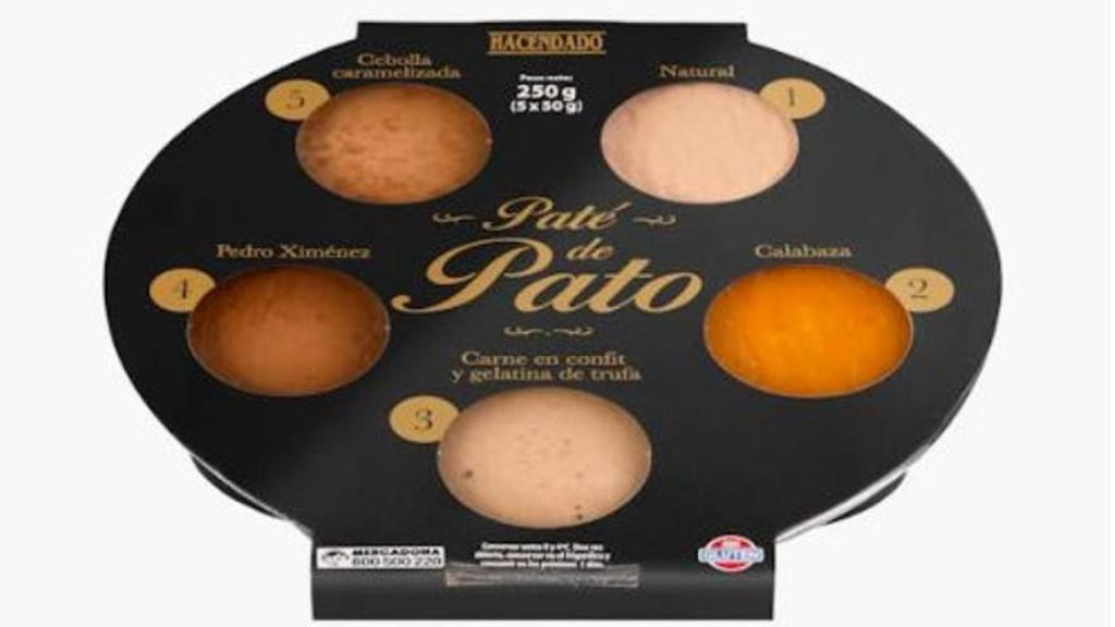Surtido de Paté de Pato Hacendado.