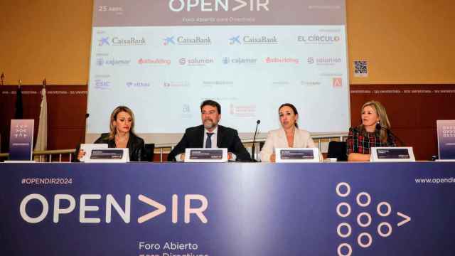 Nuria Montes, Luis Barcala y Eva Toledo, en la presentación de Opendir.