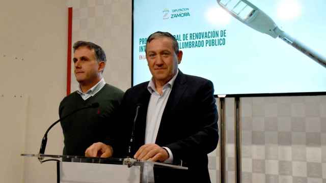 El presidente de la Diputación de Zamora, Javier Faúndez, y el diputado de Régimen Interior y Fondos Europeos, Ramiro Silva