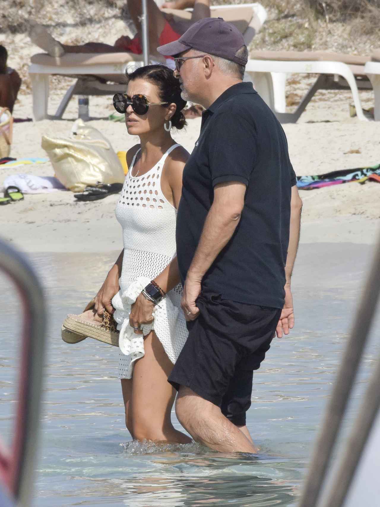 Javier Sardá y Ana Gutiérrez, durante unas vacaciones en Ibiza.