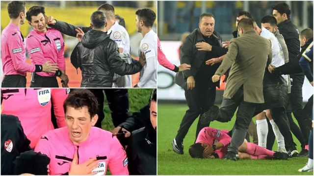 La brutal paliza sufrida por un árbitro en un partido de liga en Turquía