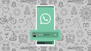 Montaje de un móvil con los estados de Whatsapp