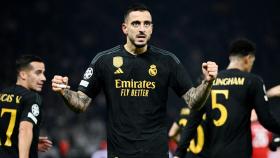 Joselu Mato celebra su segundo gol frente al Unión Berlín