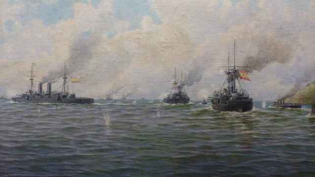'Combate naval de Santiago de Cuba, 1898' Cuadro