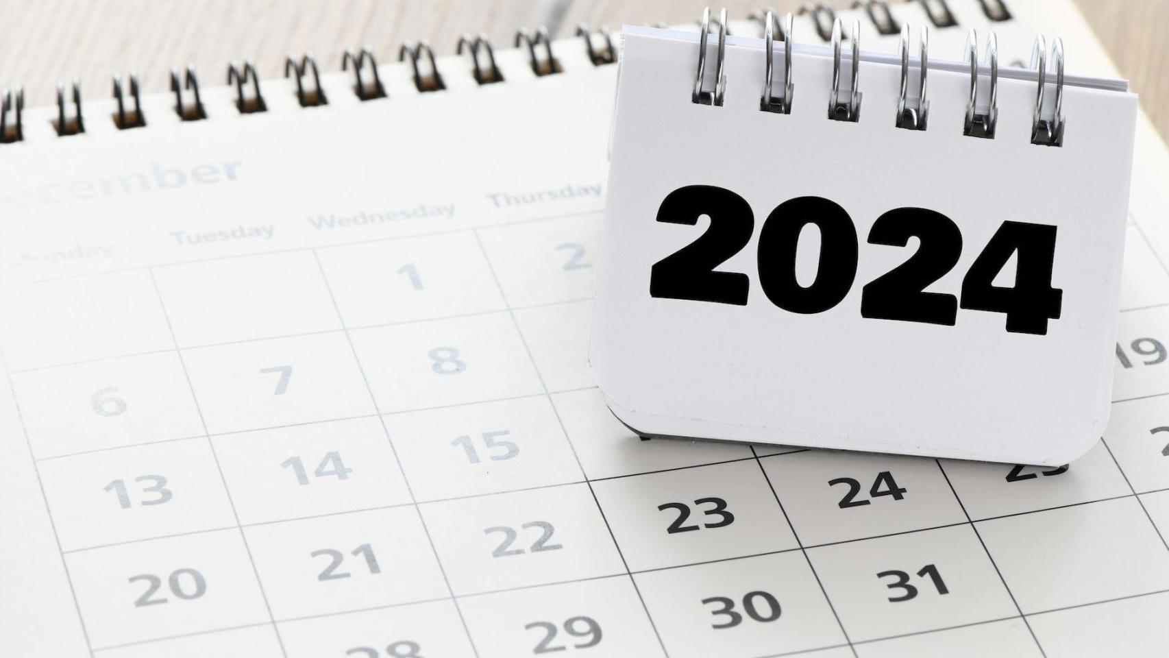 Calendario en imagen de archivo.