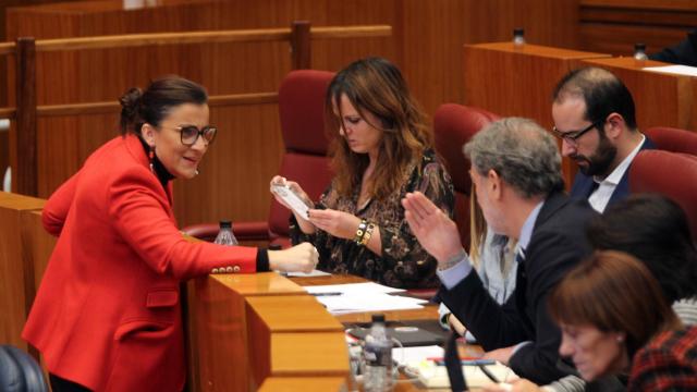 Imagen de la bancada socialista en el pleno de las Cortes de este miércoles.