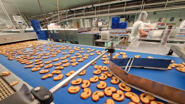 Unos trabajadores en la fábrica Virgen del Brezo en Palencia