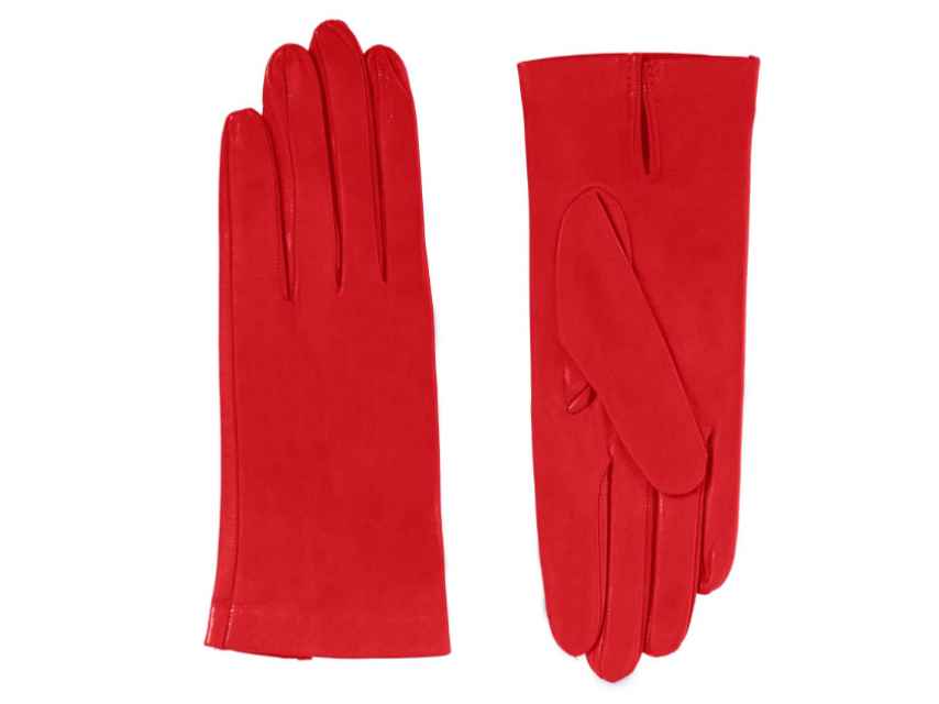 Guantes rojos.