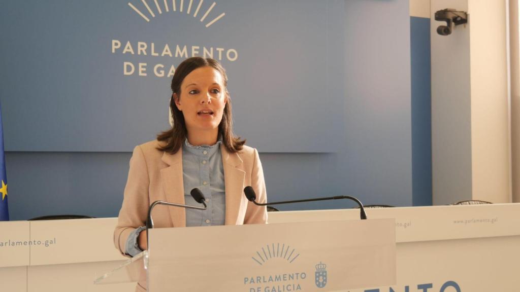 Olalla Rodil en la junta de portavoces del Parlamento de Galicia