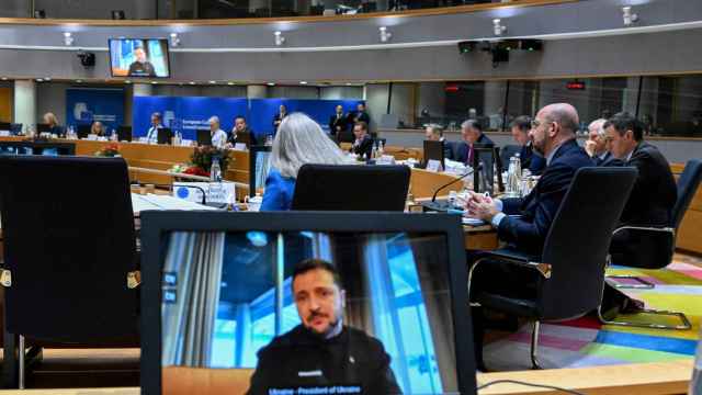 El presidente ucraniano, Volodímir Zelenski, ha intervenido este jueves por videoconferencia en el Consejo Europeo