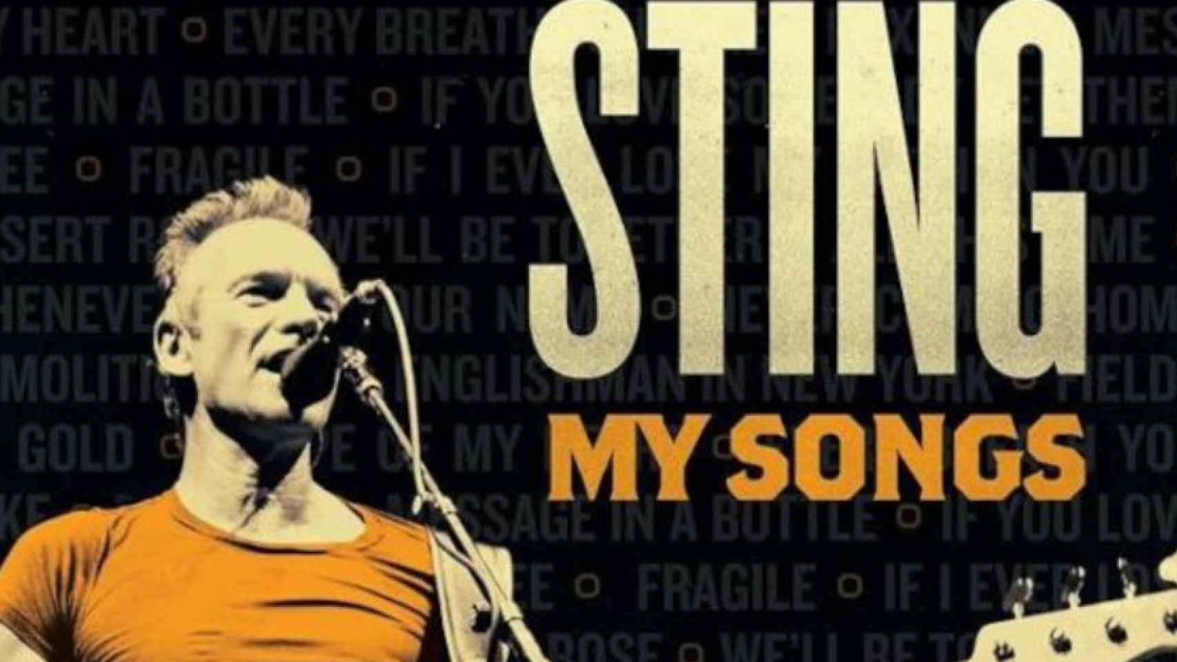 El cartel de Sting en el Christmas by Starlite.
