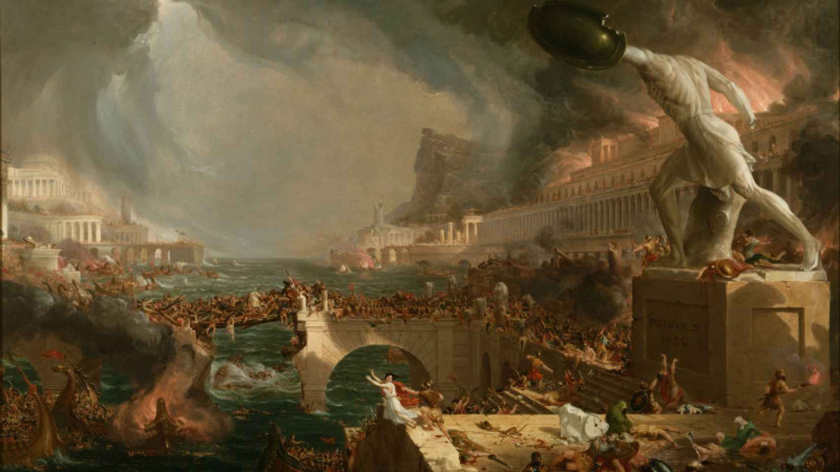 'El curso del imperio: destrucción!  Thomas Cole 1836