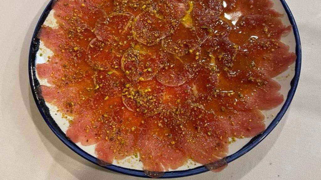 Carpaccio de solomillo ibérico en El Pernil de Guijuelo