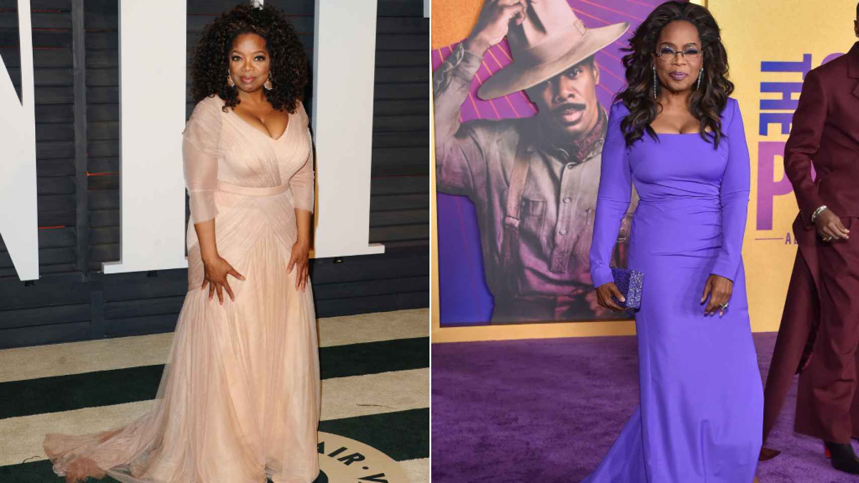 El antes y después de Oprah Winfrey.