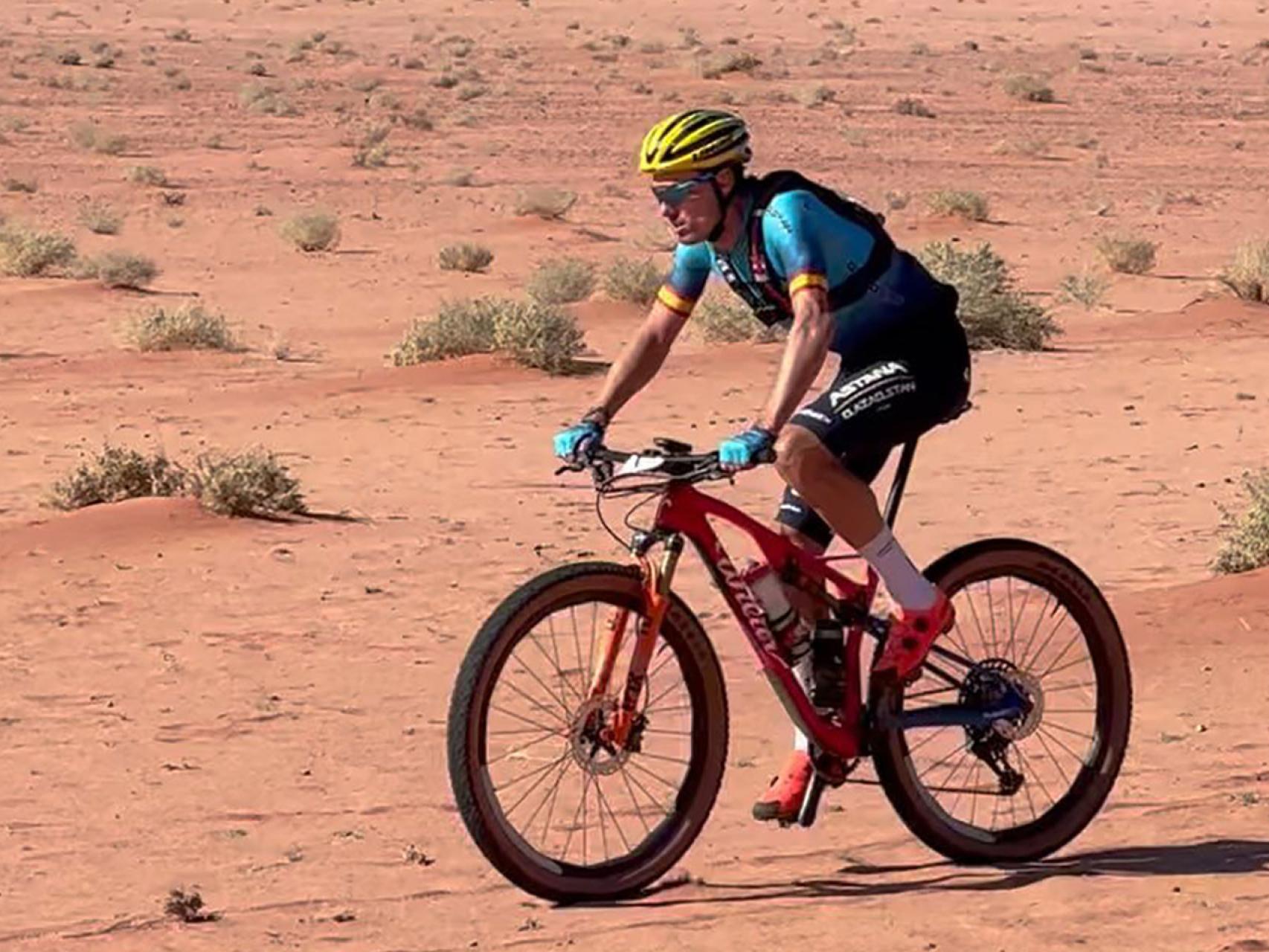 Luis León Sánchez, en su nueva faceta con la mountain bike.