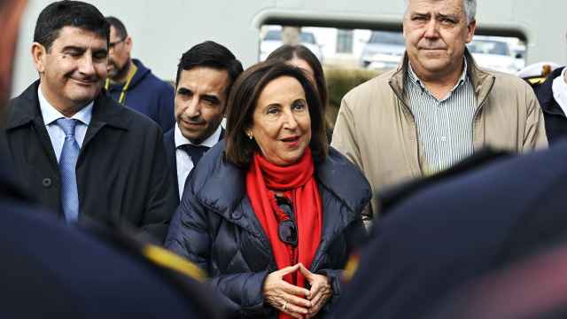 La ministra de Defensa, Margarita Robles, este jueves en Ferrol.