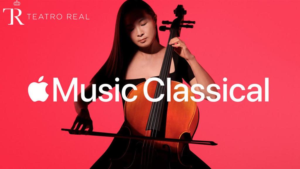 Fotomontaje con el logo de Apple Music Classical y el del Teatro Real.