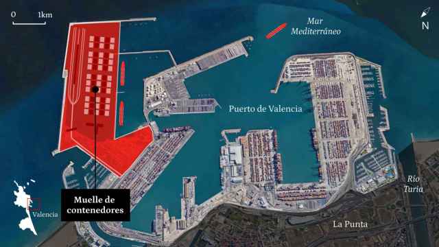 Plano de la nueva terminal norte del puerto de Valencia.