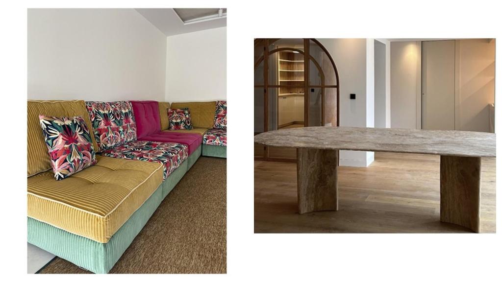 El sofá y la mesa de María Pombo, los muebles más caros de toda su colección.