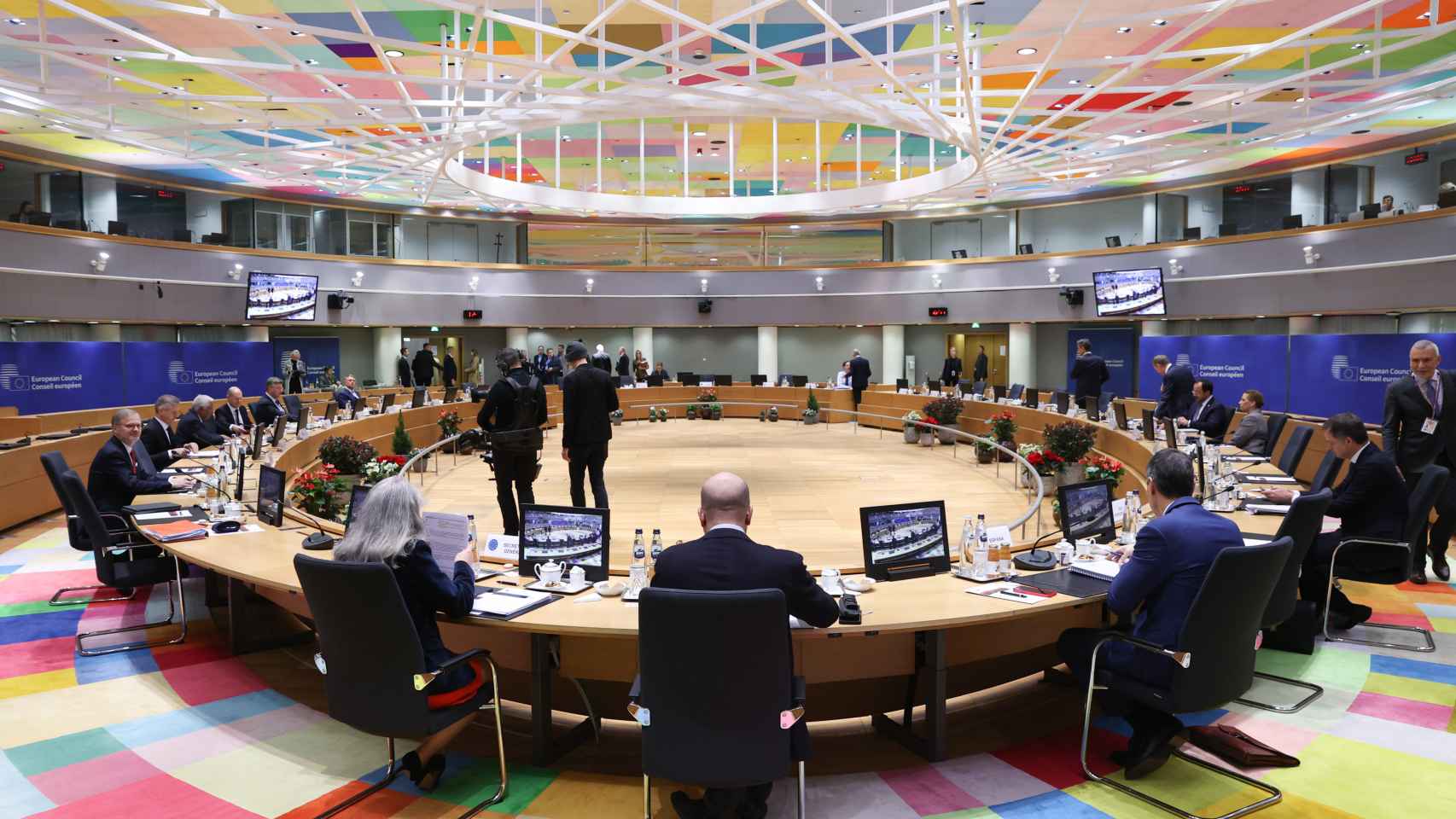 Los líderes de la UE, durante la reunión de este viernes en Bruselas