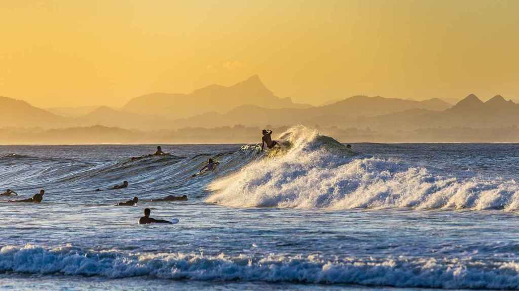 Surfing en las costas australianas.