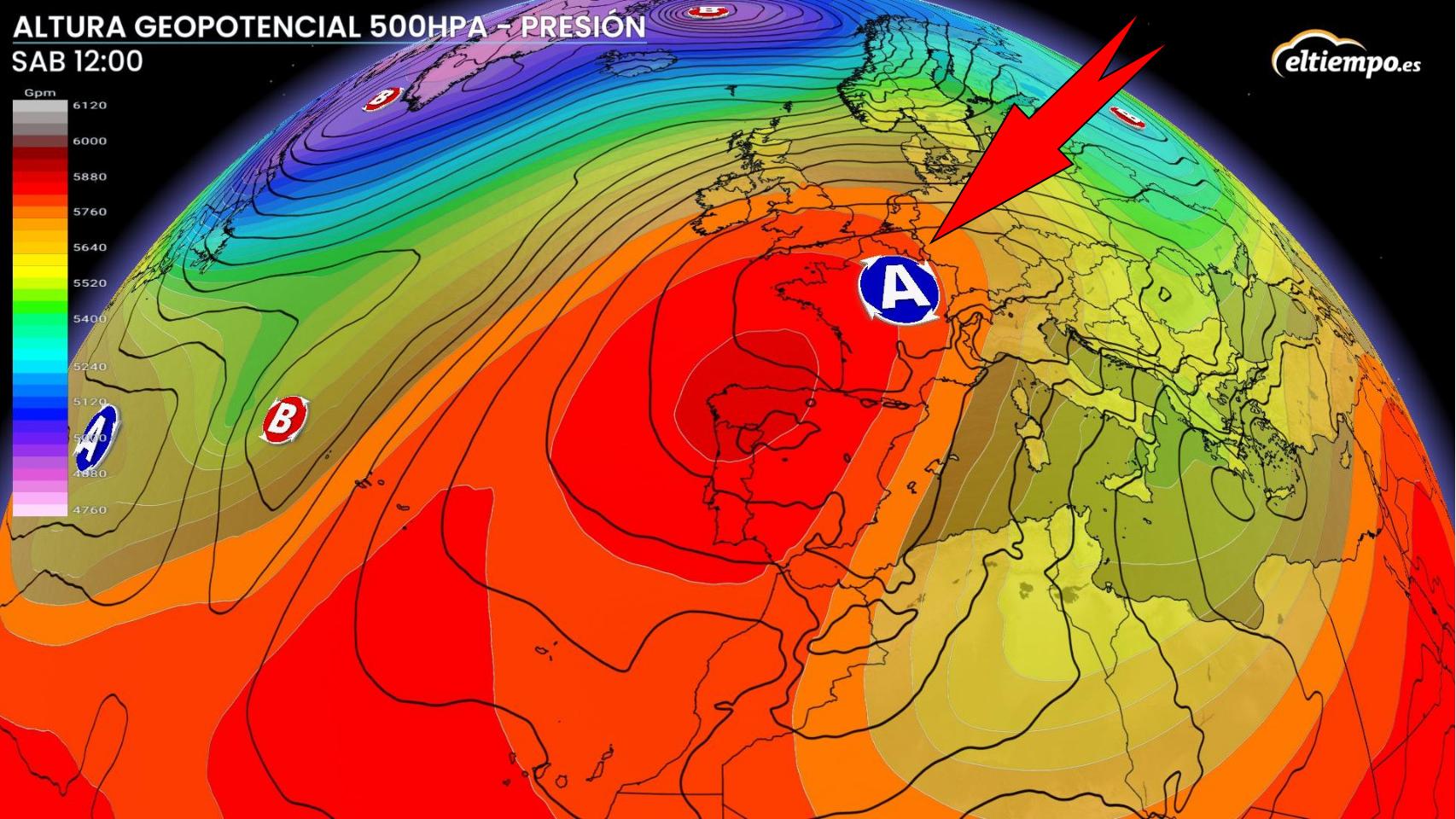 El anticiclón se mantendrá sobre España hasta por lo menos Navidad. ElTiempo.es