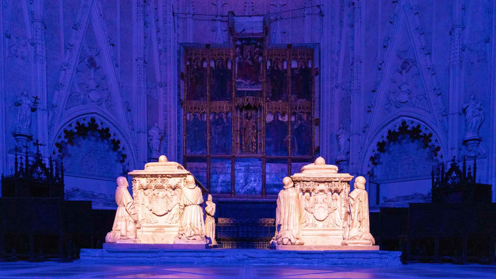 Uno de los efectos de Lumina Catedral de Toledo.