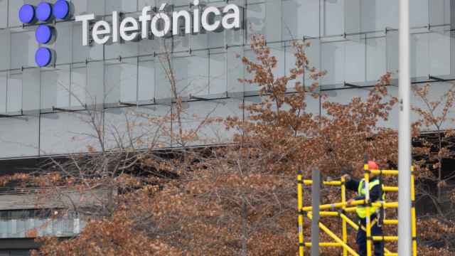 Exteriores de la sede de Telefónica en Madrid.