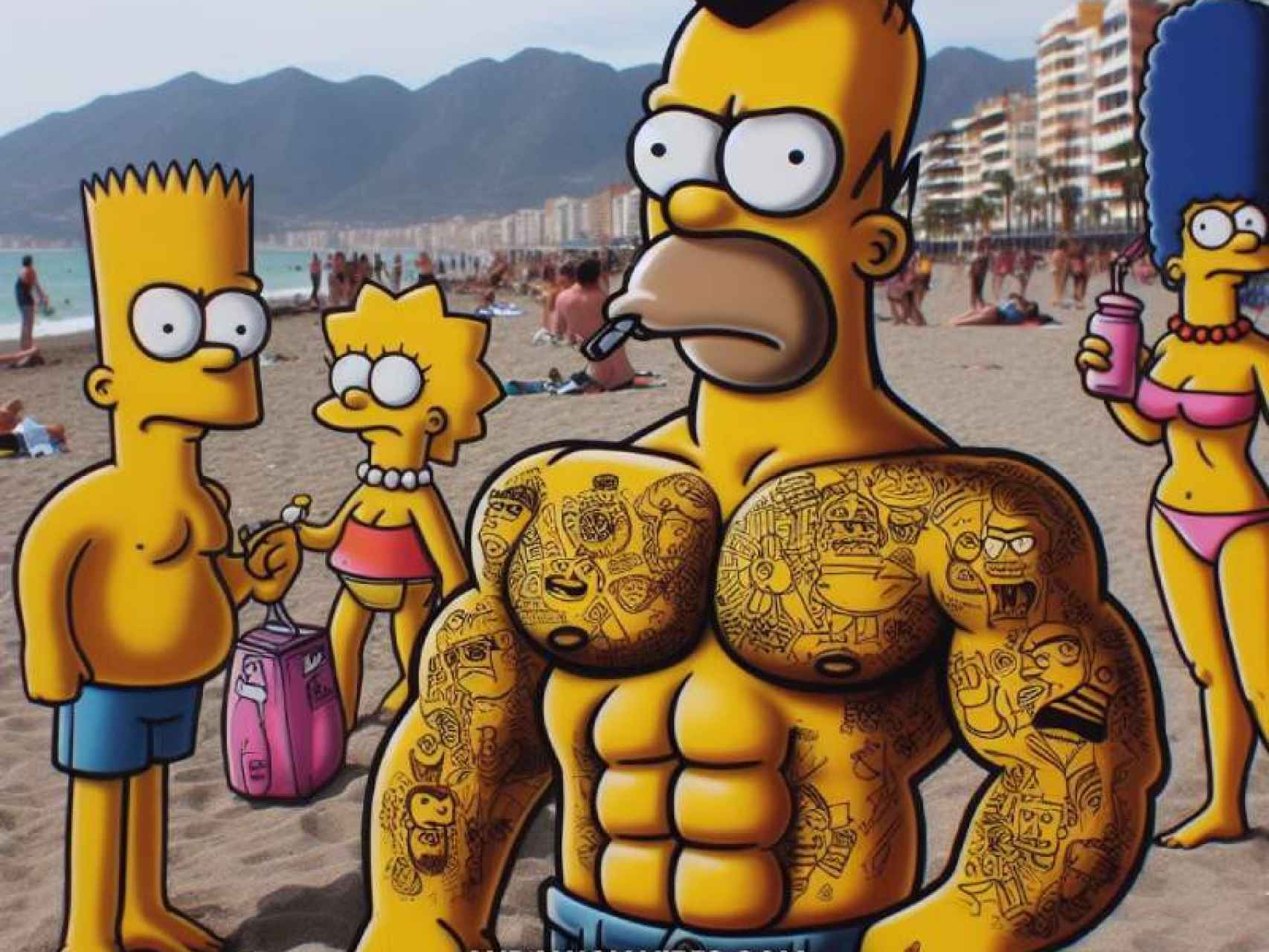 Los Simpsons en La Malagueta.