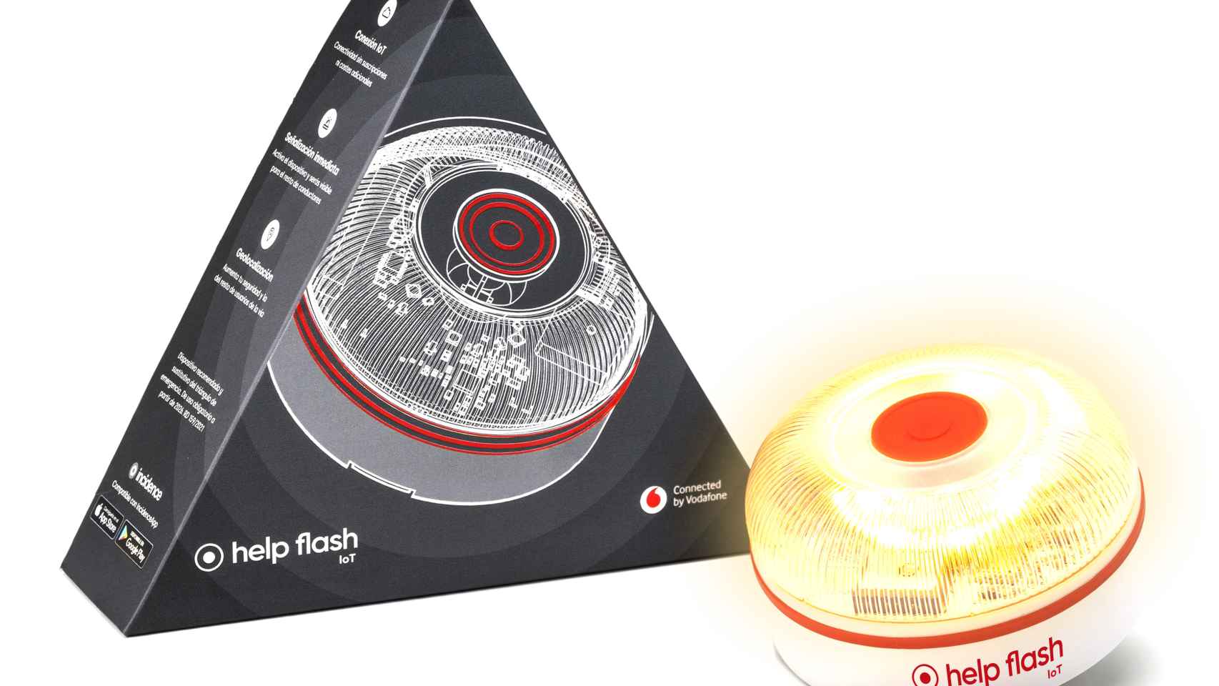 Help Flash - Luz de Emergencia - Señal V16 para Coche Homologada