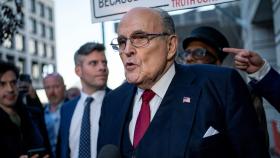 Rudy Giuliani llegando al juzgado en Washington.