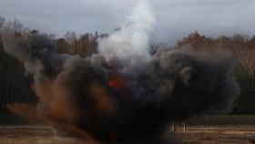 Explosión en un campo de Ucrania