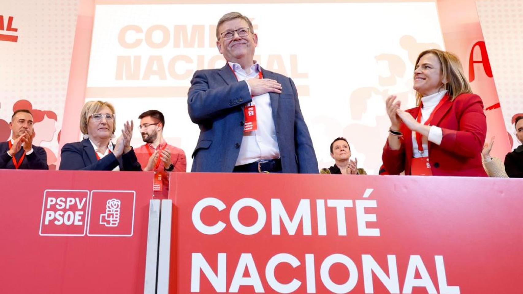 Ximo Puig, en el Comité Nacional del PSPV en el que anunció este sábado que dejará de ser secretario general. EE